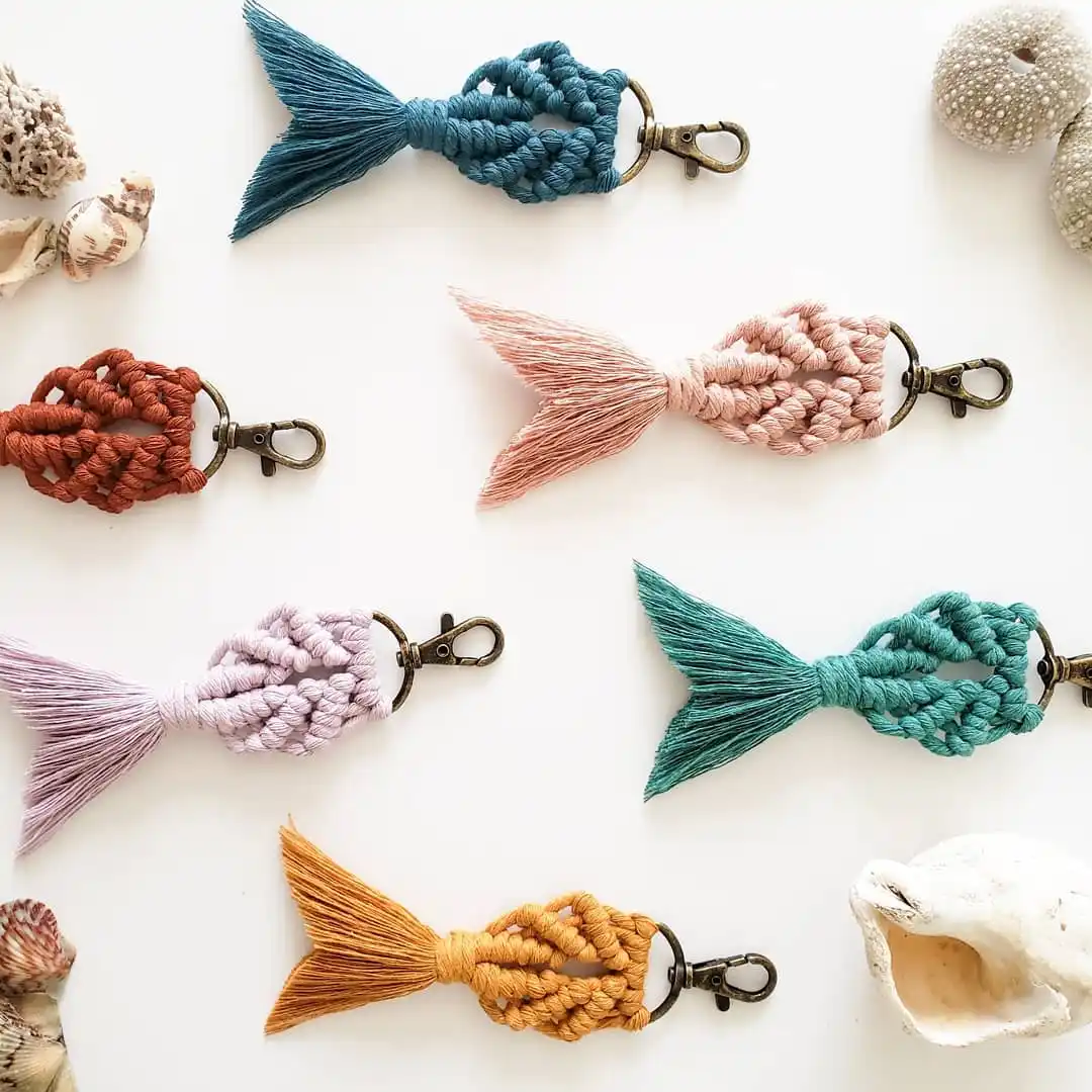DIY macrame keychain