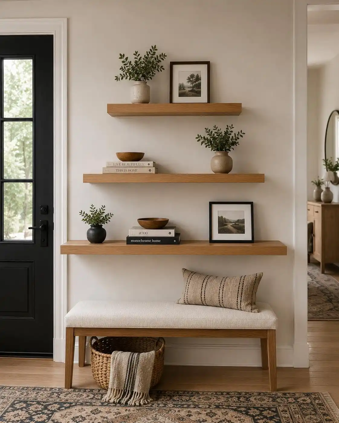 16 Budget Entryway Makeover Ideas That Look Way More Expensive 18 Entryway Shelf Decor