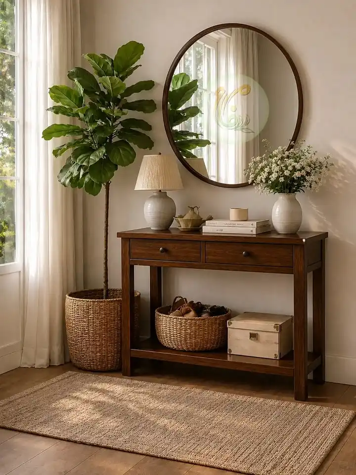 Entryway Table Arrangement