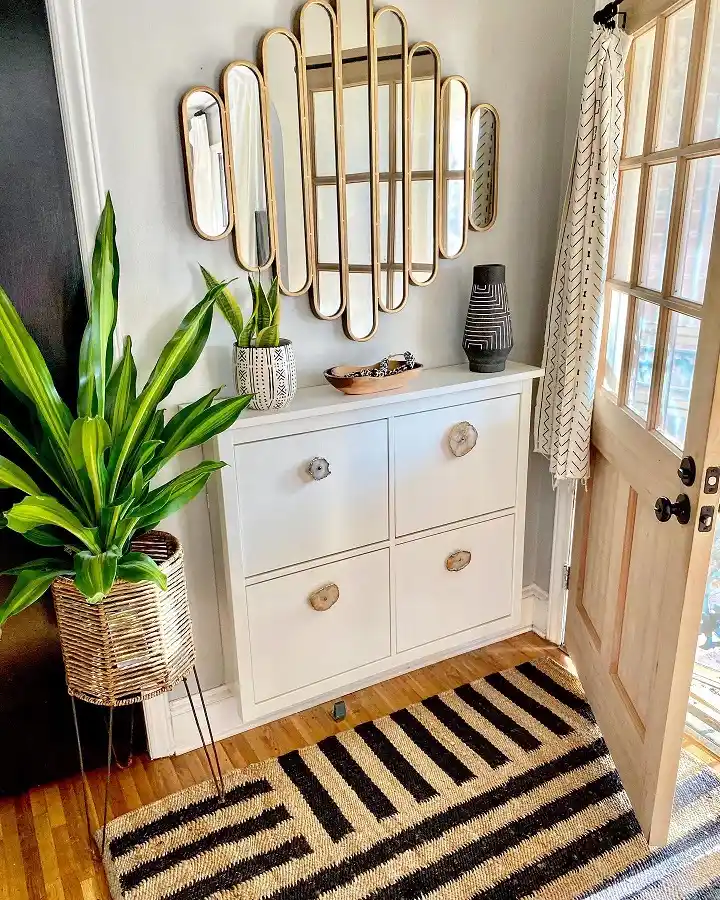 18 Entryway Storage Ideas for Small Spaces 5 Entryway storage cabinet