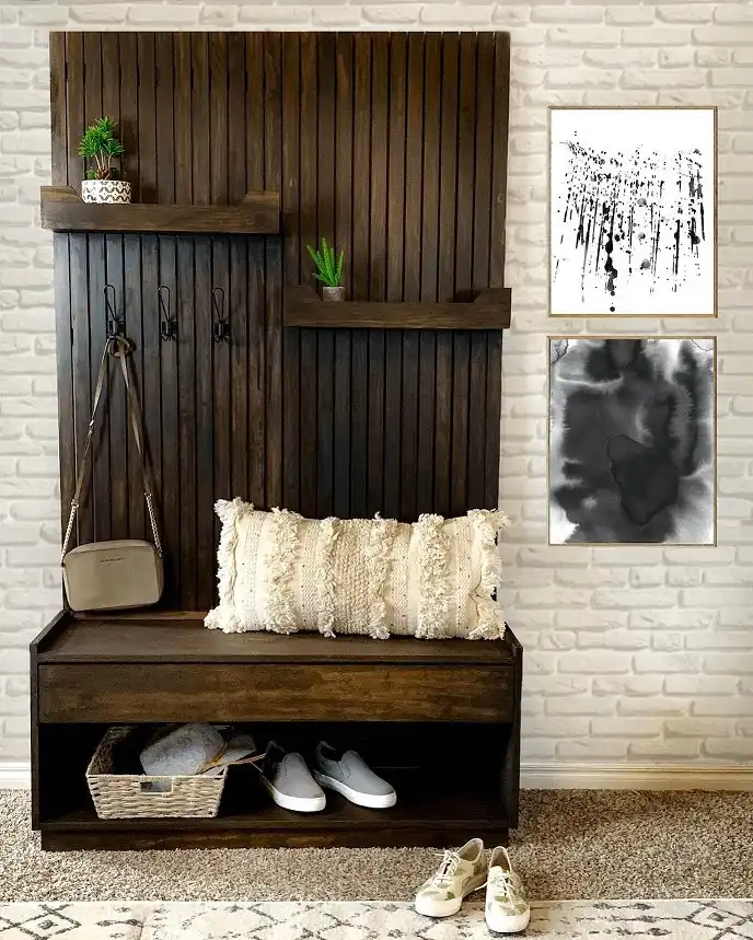 18 Entryway Storage Ideas for Small Spaces 6 Entryway storage unit