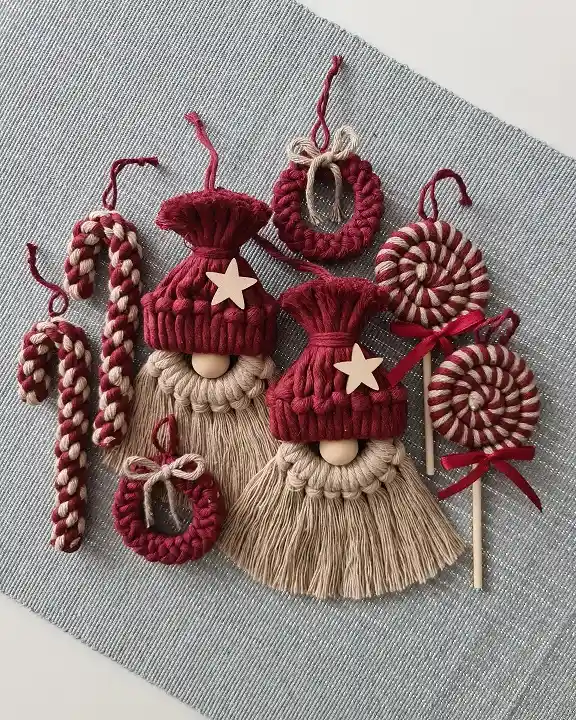 Macrame Christmas Ornaments