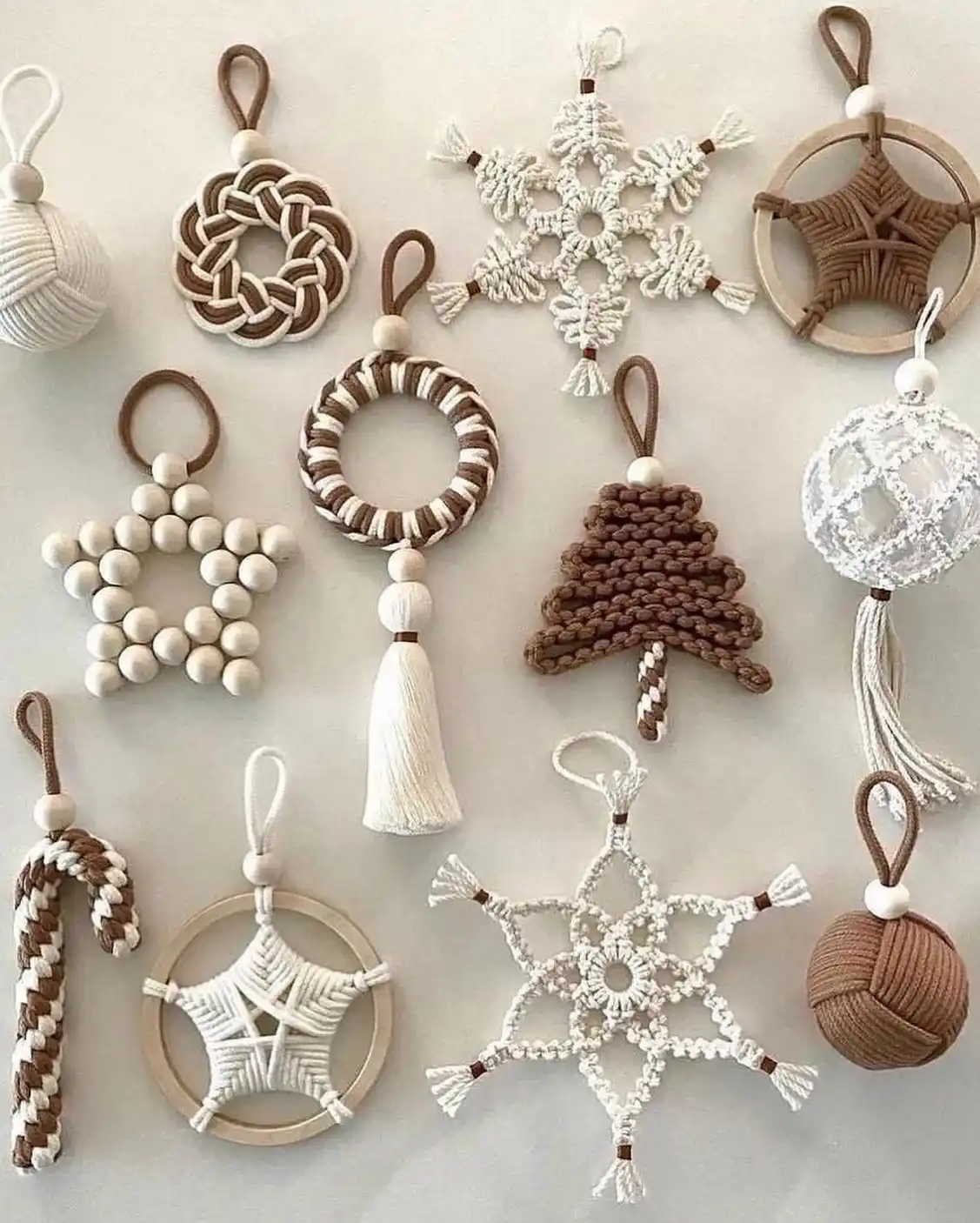 Macrame Holiday Ornaments