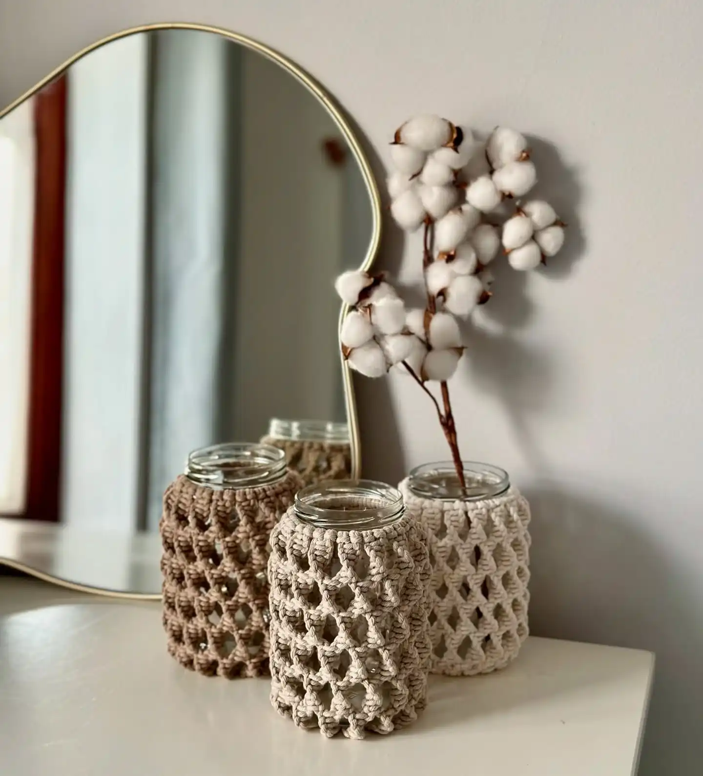 Macrame Jar Cover