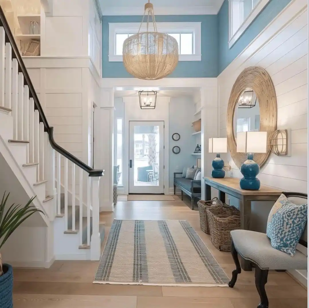 Modern coastal entryway