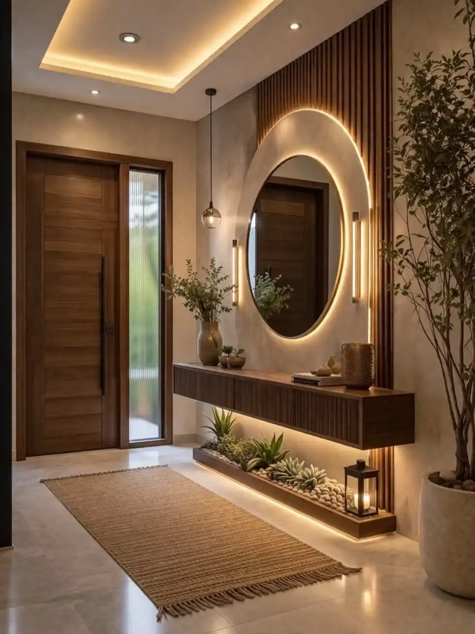 Modern entryway mirror