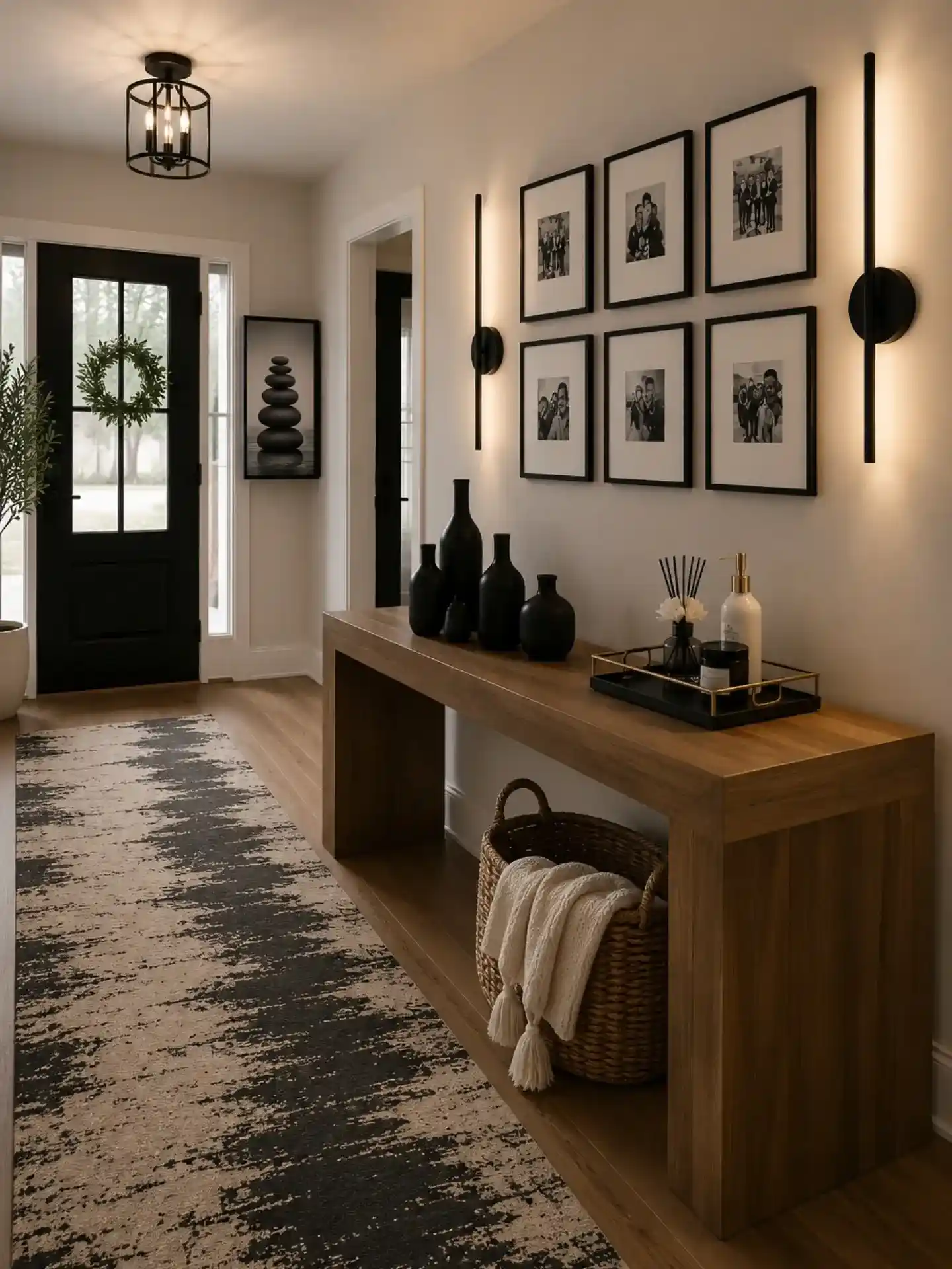 Modern entryway styling
