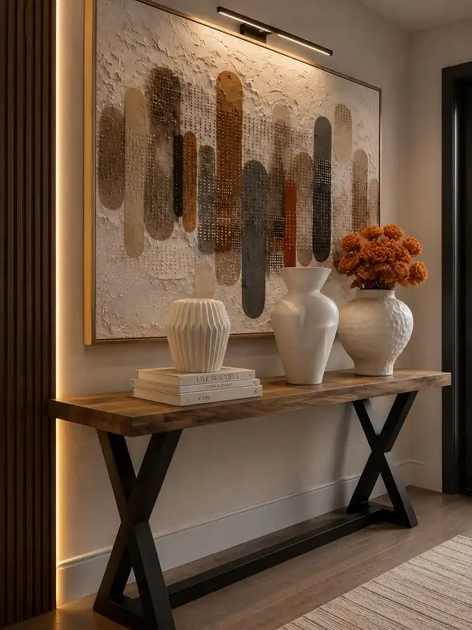 Modern entryway wall decor