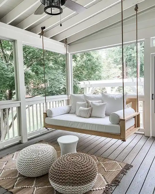 Outdoor swing decor