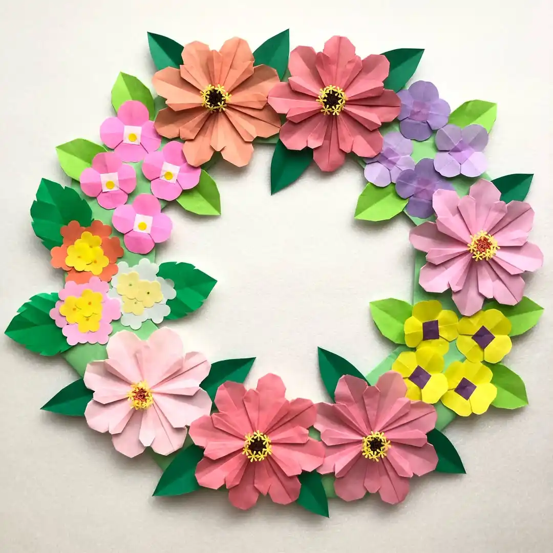 Paper wreath craft