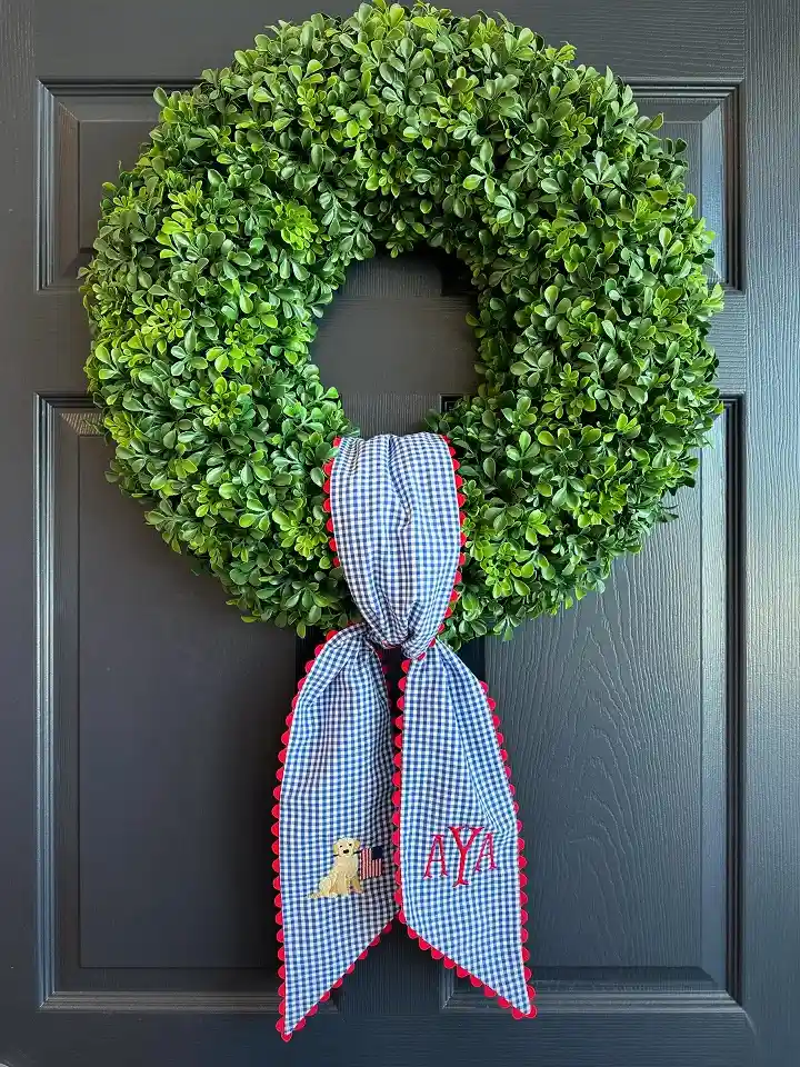 Patriotic wreath craft