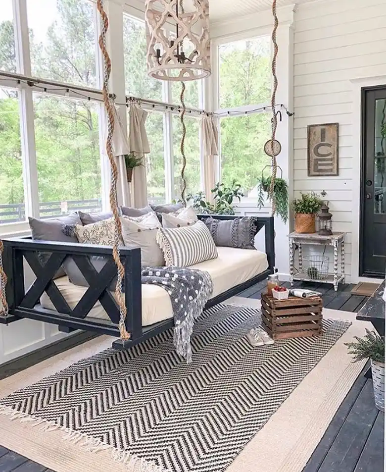 Porch swing styling