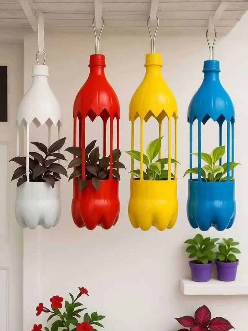 Recycled bottle crafts