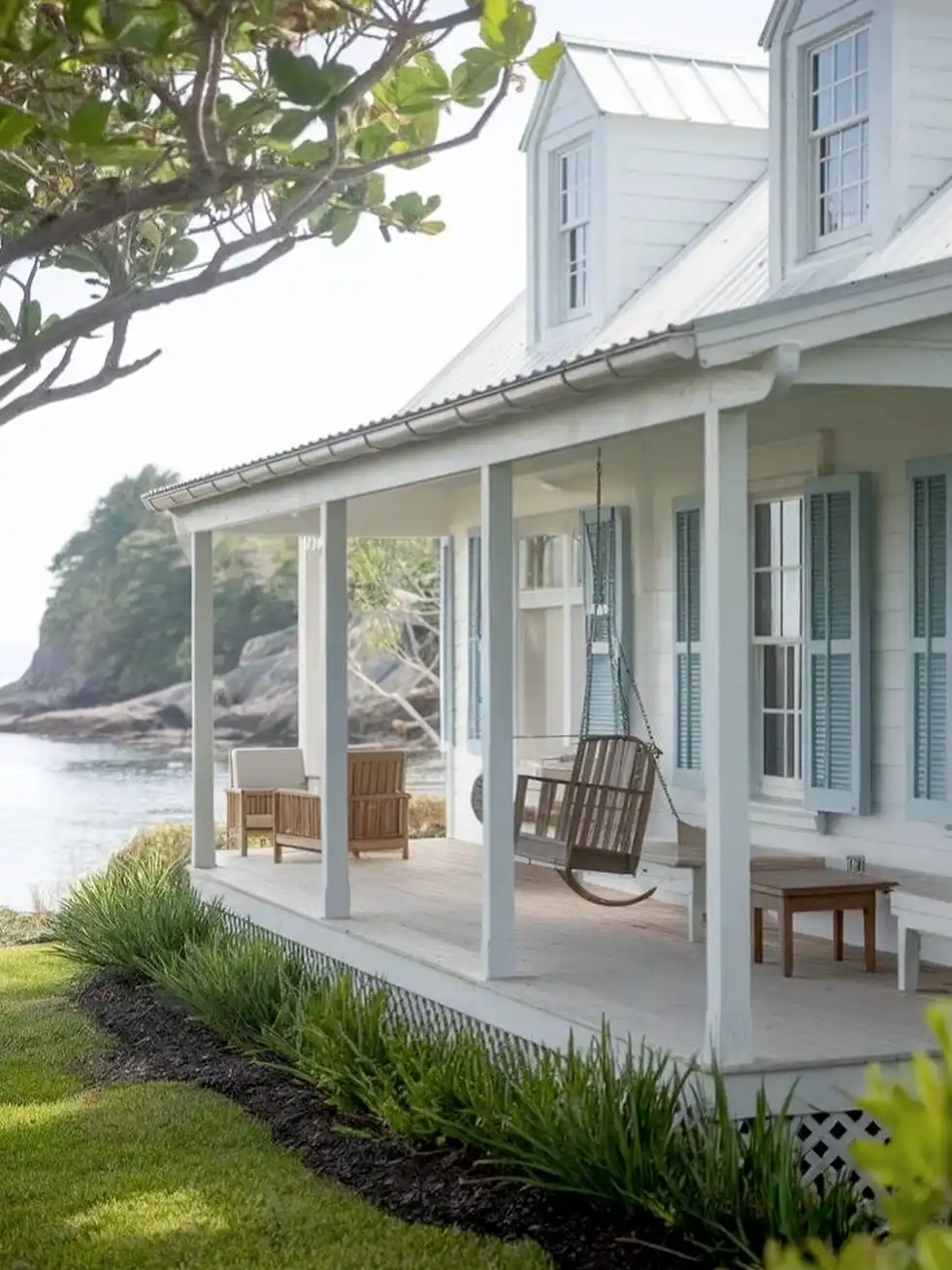 Seashell porch decor