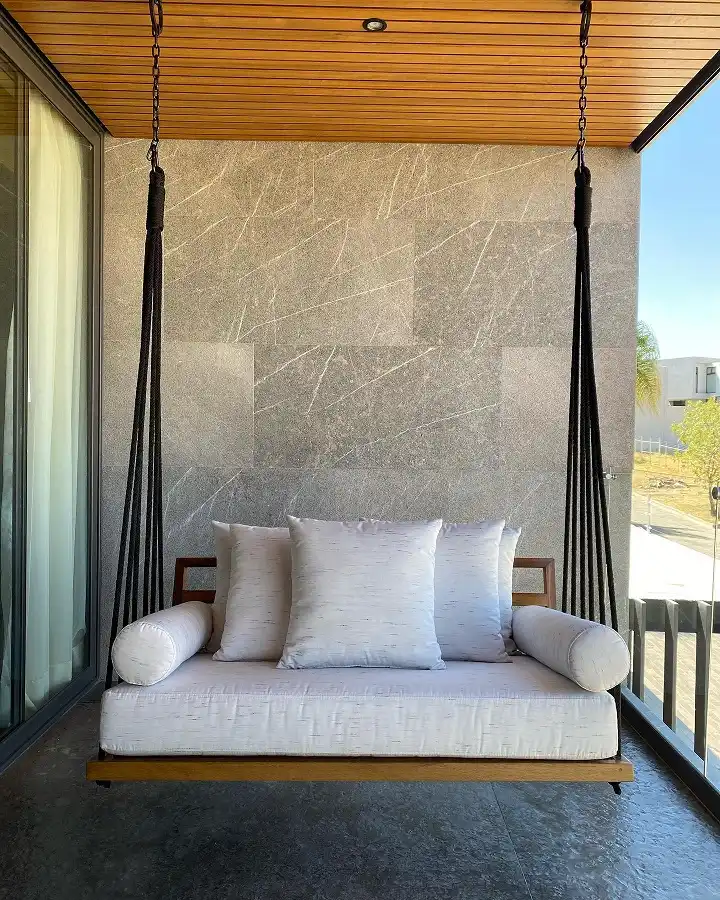 Seasonal porch swing decor