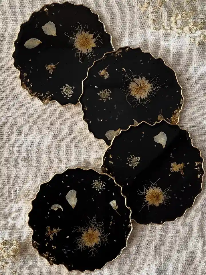 aesthetic resin coaster