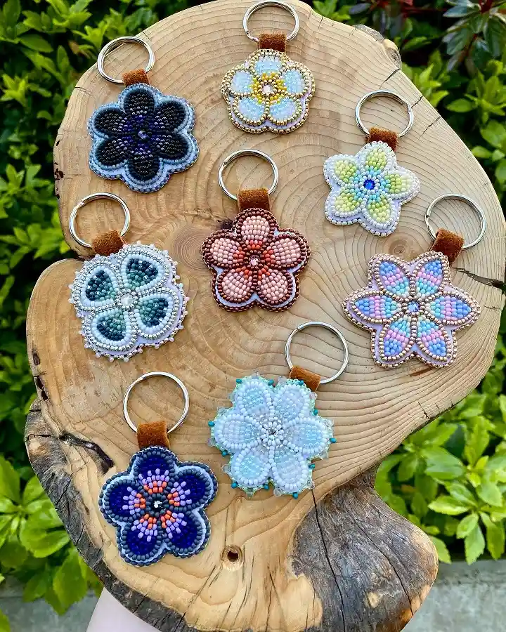 bead work keychain