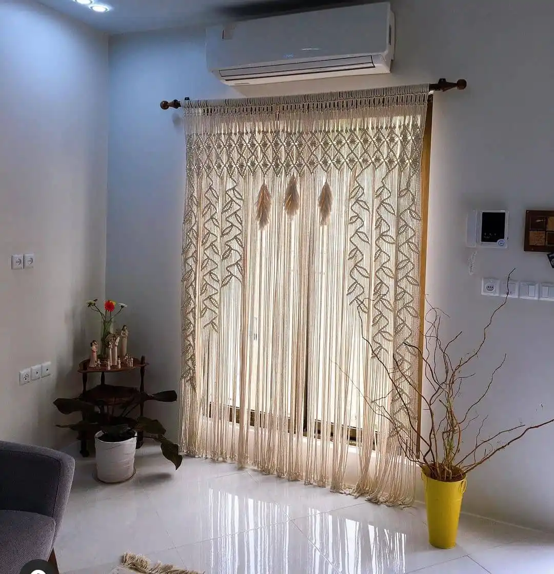 boho macrane curtain