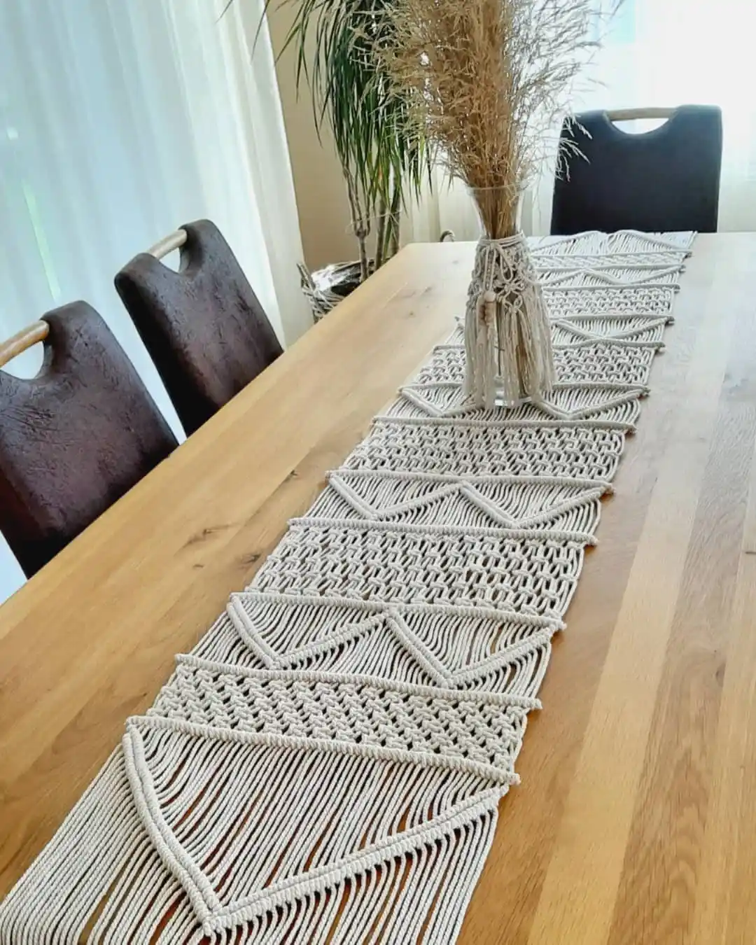 boho macrane table runner