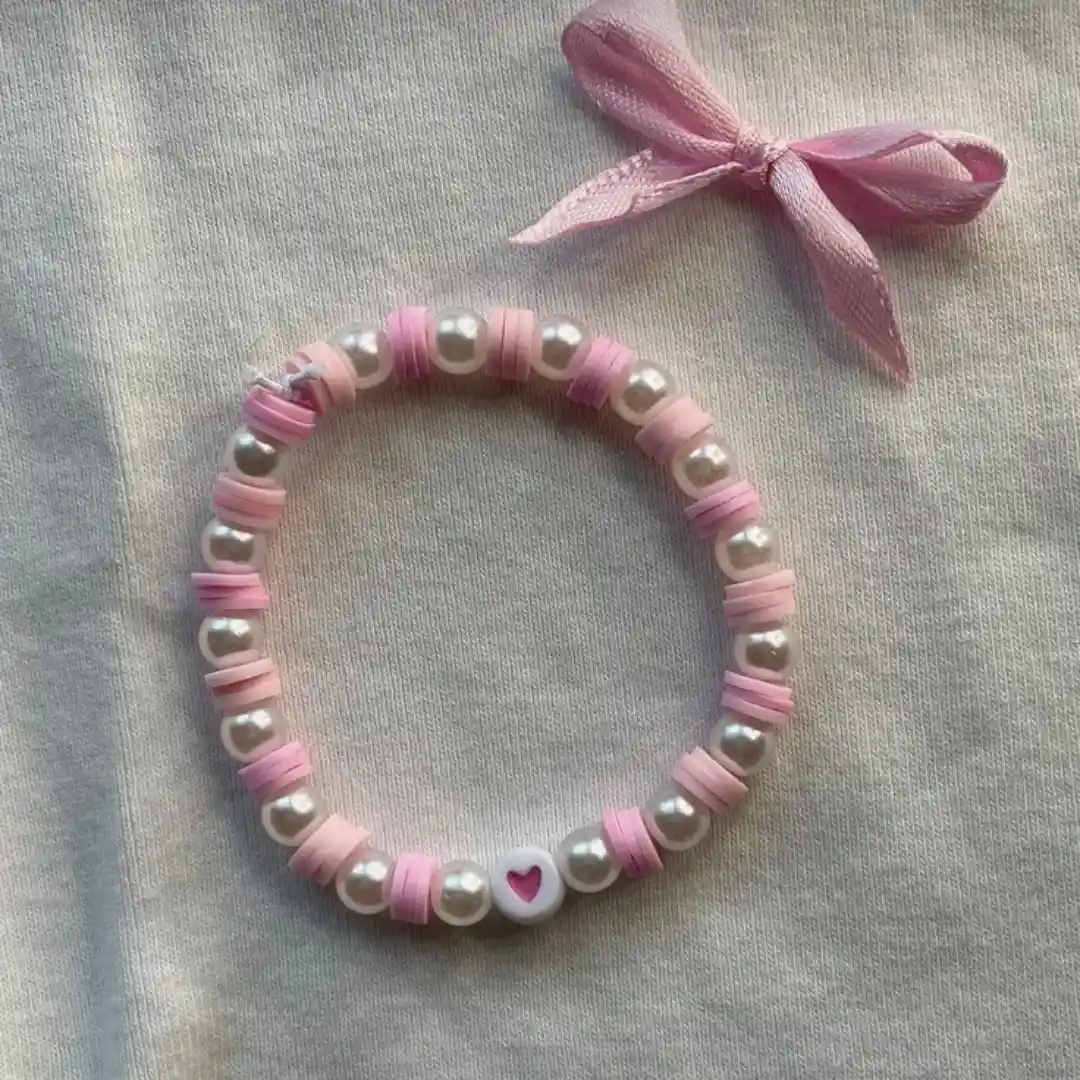 clay bead bracelet