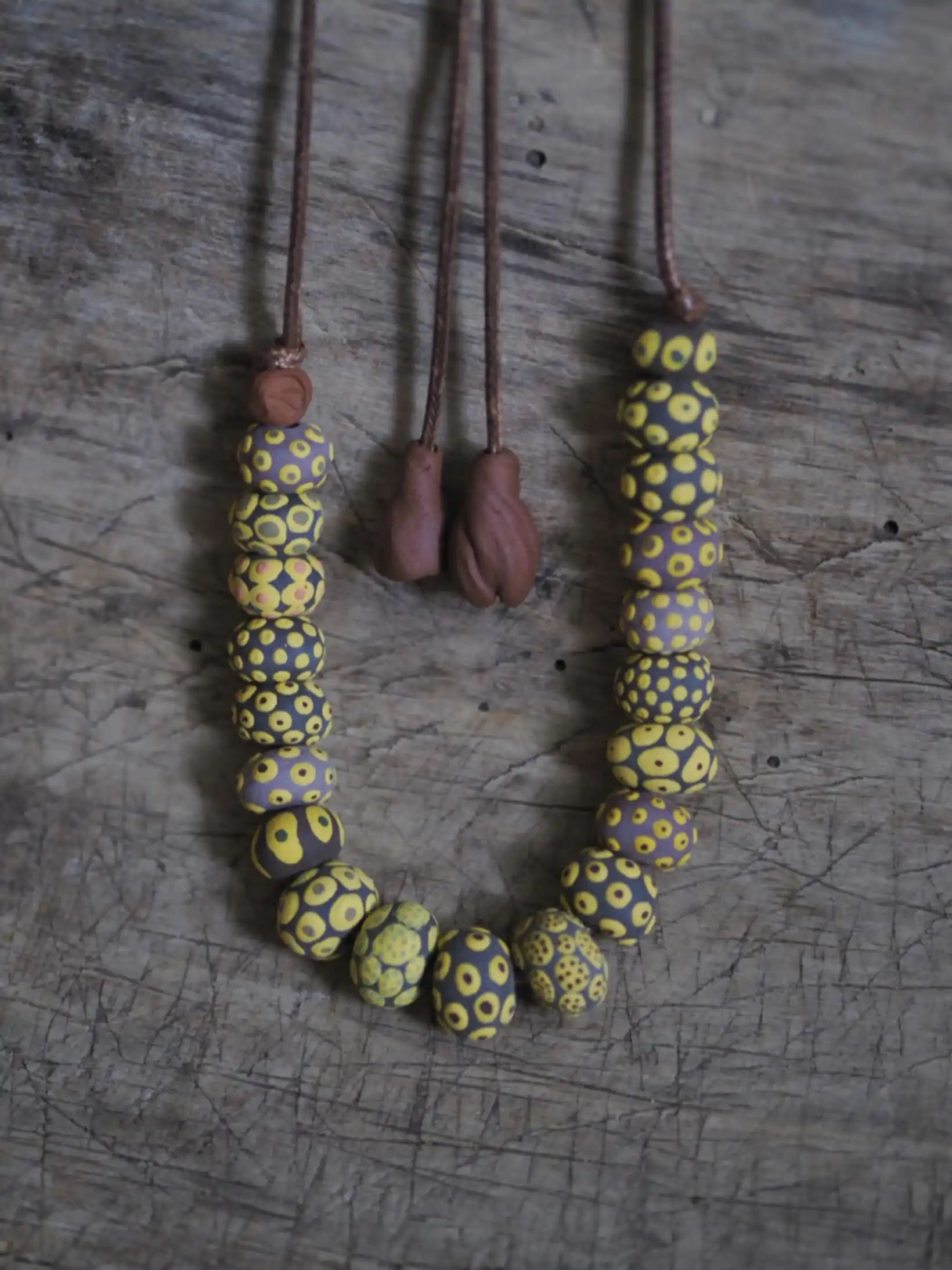 clay bead necklace