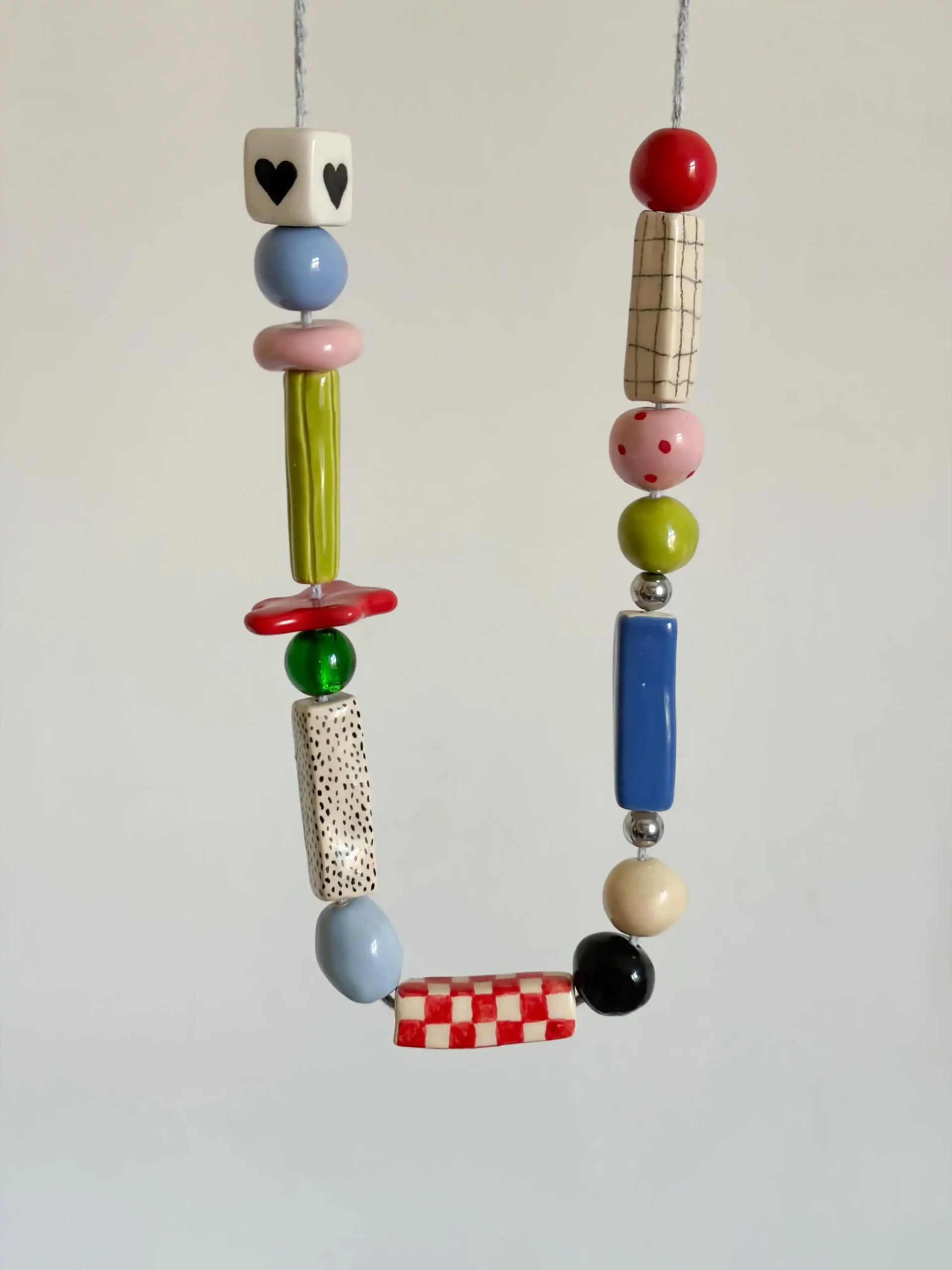clay bead necklace