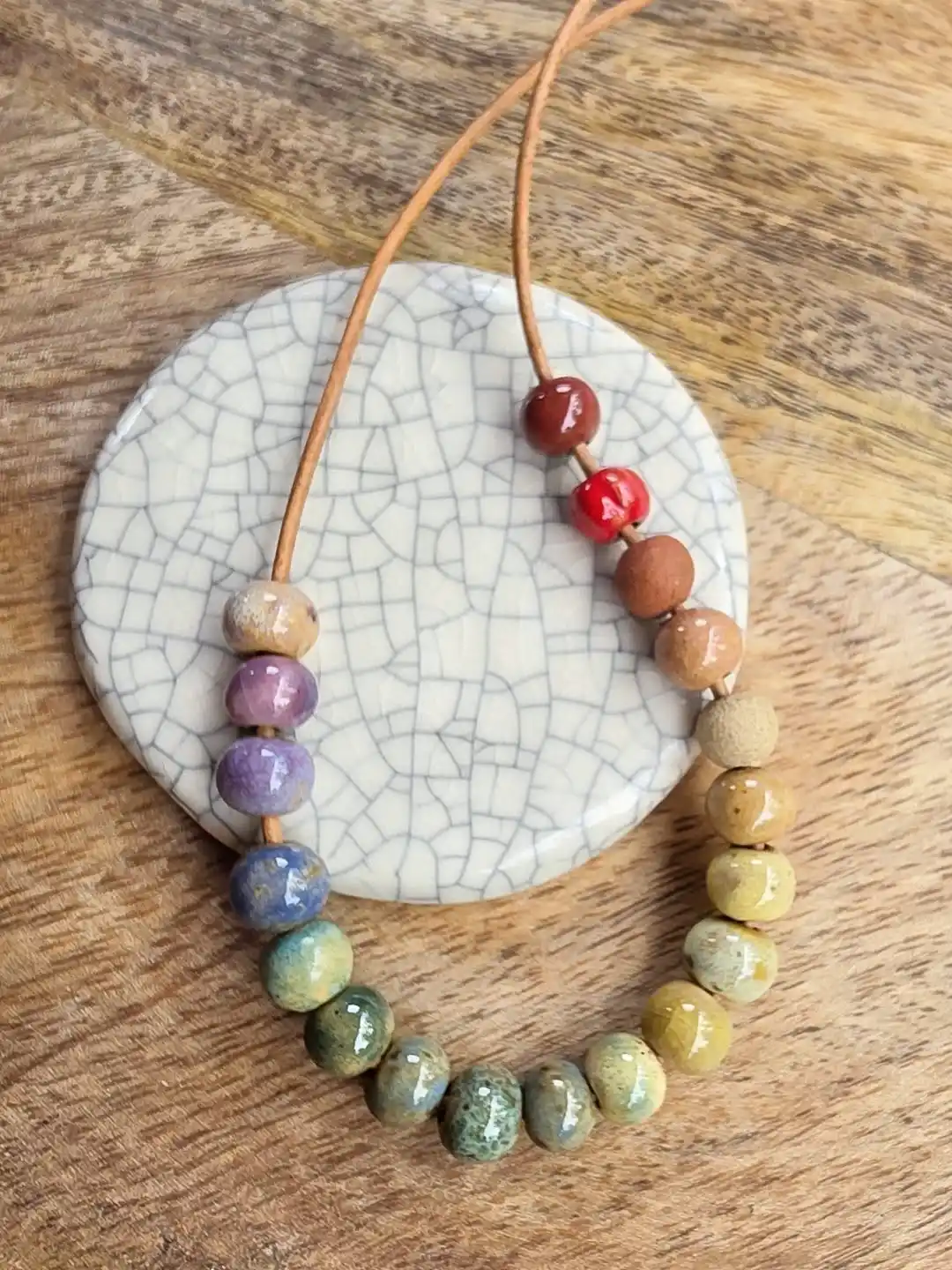 clay bead pendant