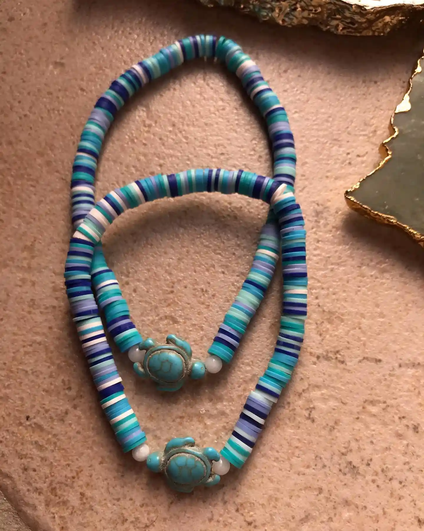 clay beaded anklet