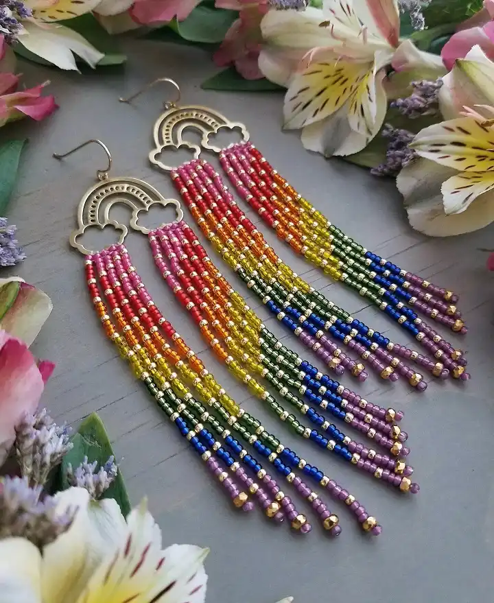 colorful handmade earrings