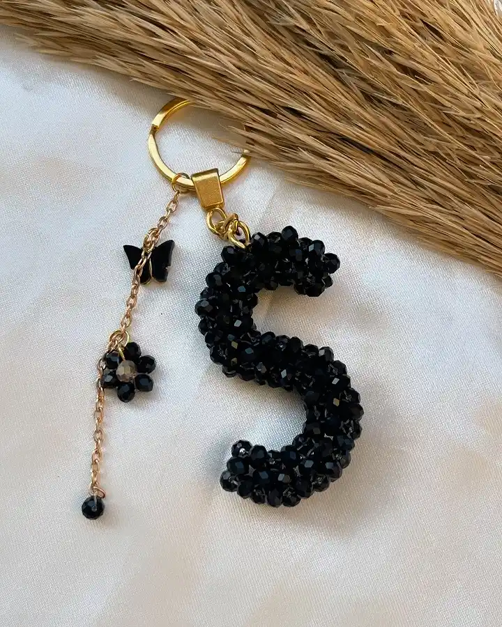 crystal bead keychain