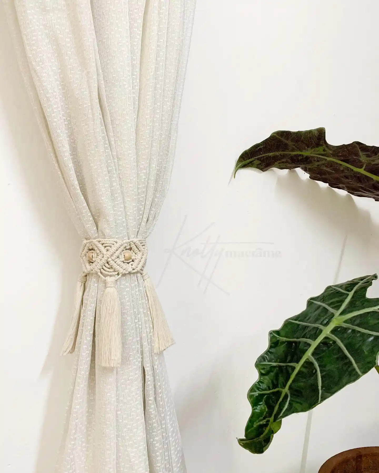 curtain tieback macrame