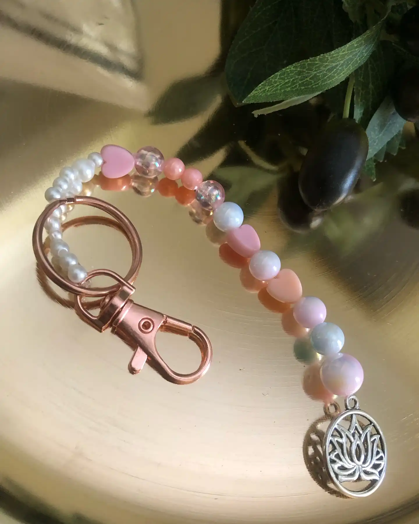 custom bead keychain