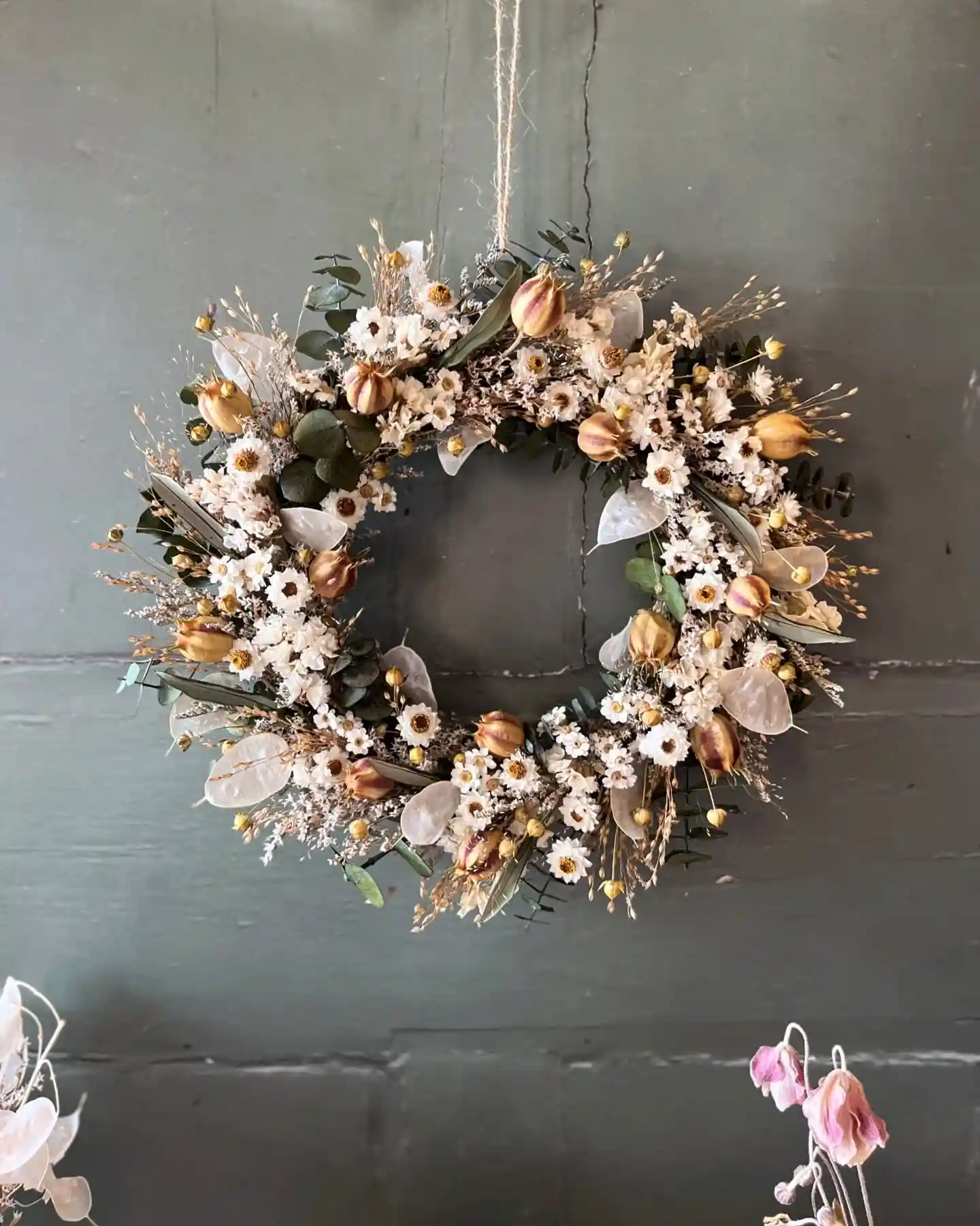 dried flower wreath