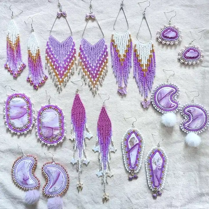 earrings bead work
