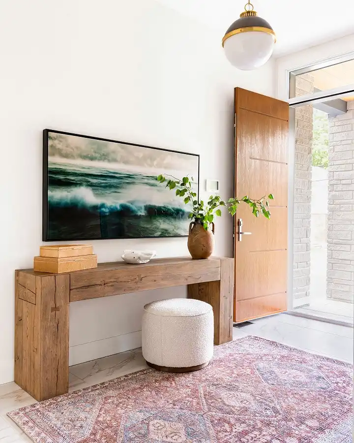 entryway table books