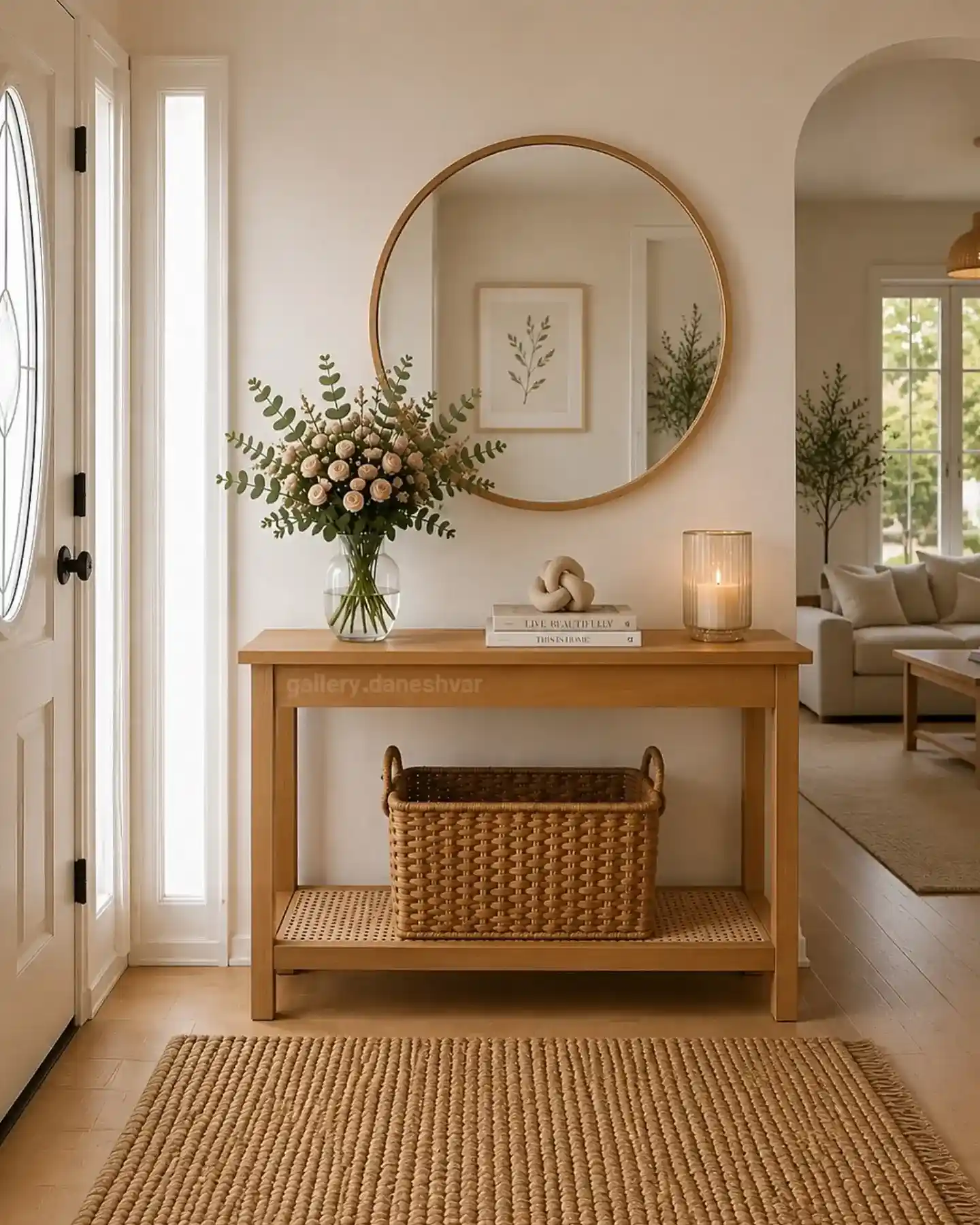 entryway table decor