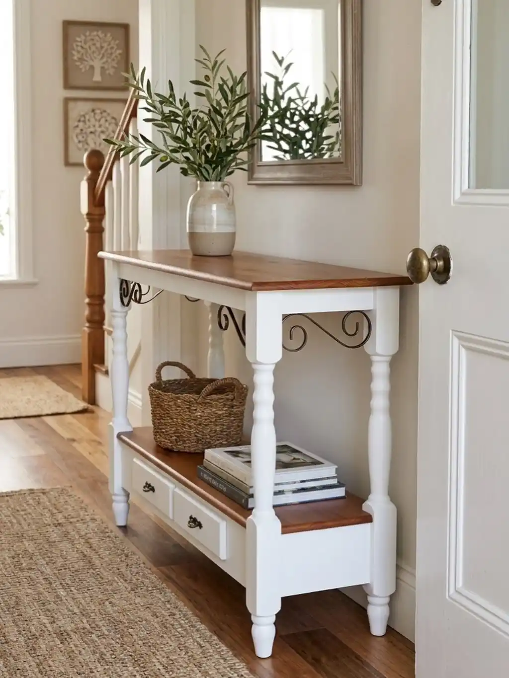 entryway table vase