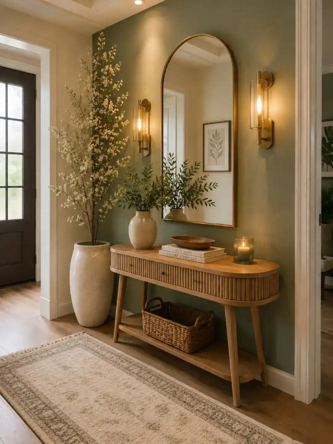 15 Entryway Mirror Decorating Ideas 3 farmhouse entryway mirror