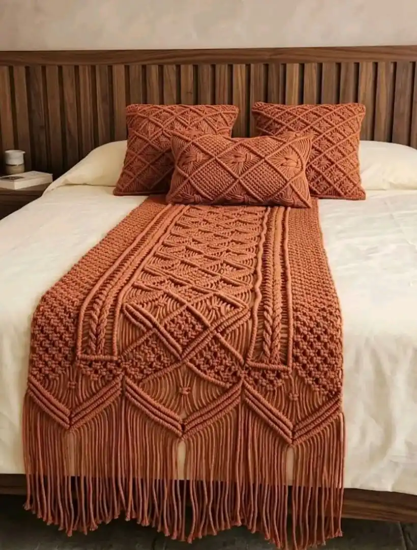 15 Macrame Room Decor for Teens 8 macrame bed runner
