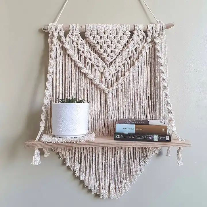 15 Macrame Room Decor for Teens 4 macrame corner shelf