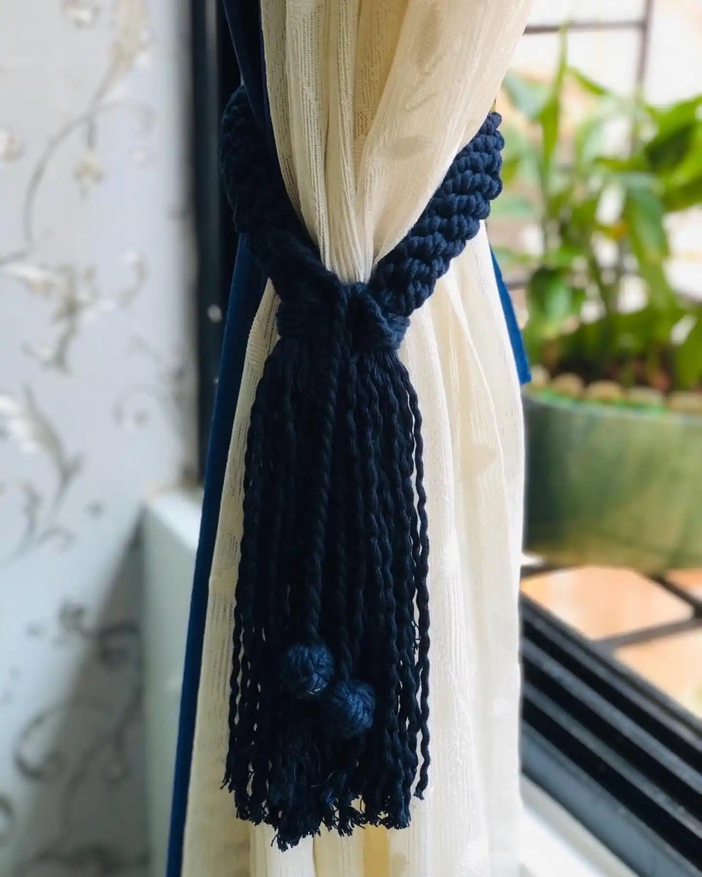 macrame curtains hold