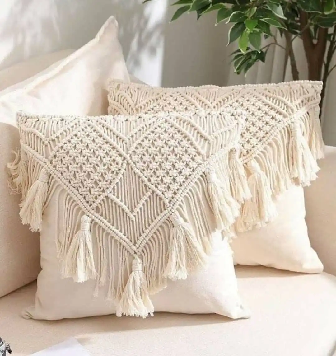 macrame cushion