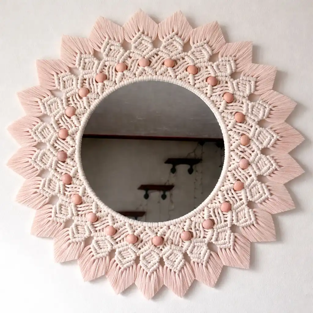 15 Macrame Room Decor for Teens 11 macrame mirror decor