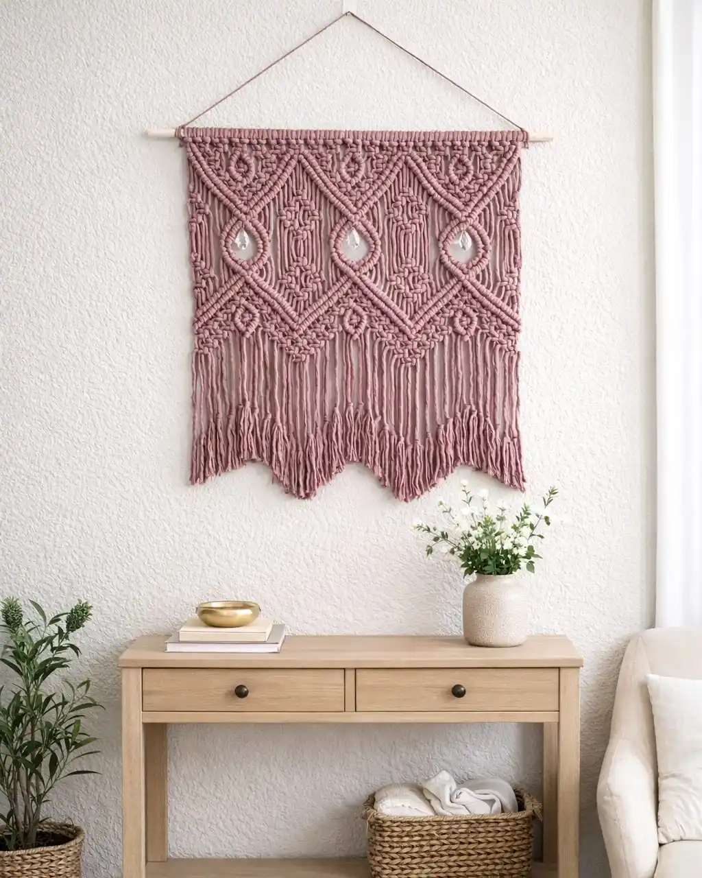 macrame wall display