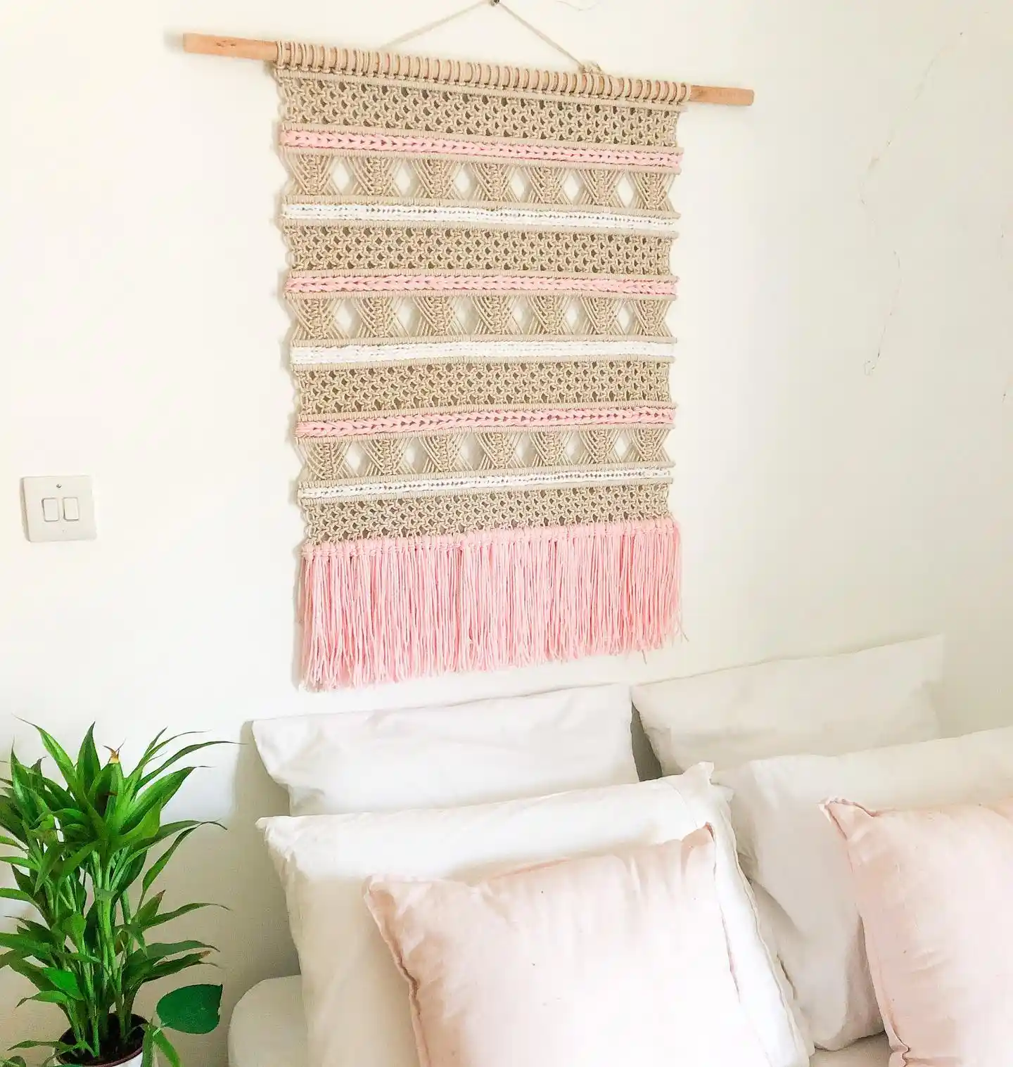 macrame wall feature