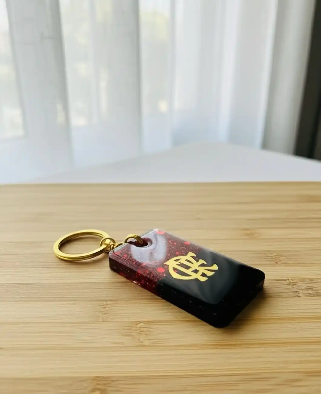 men resin keychain