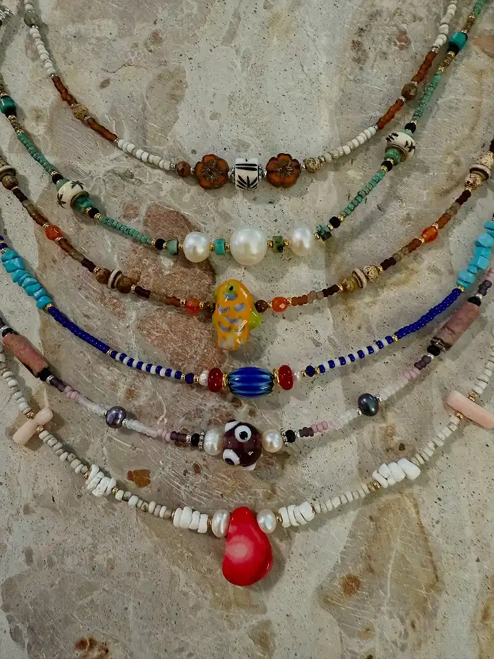 natural bead necklace