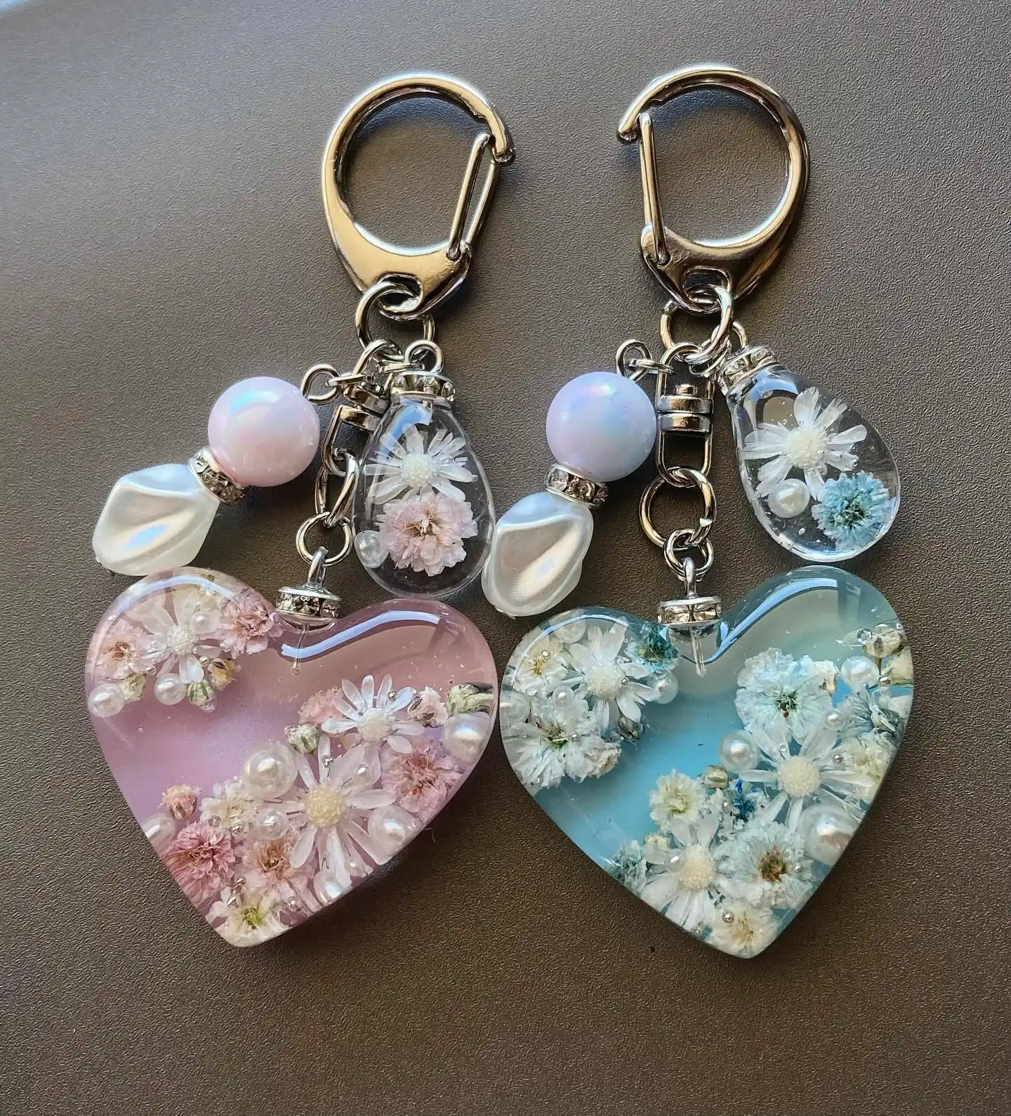 pastel resin keychain