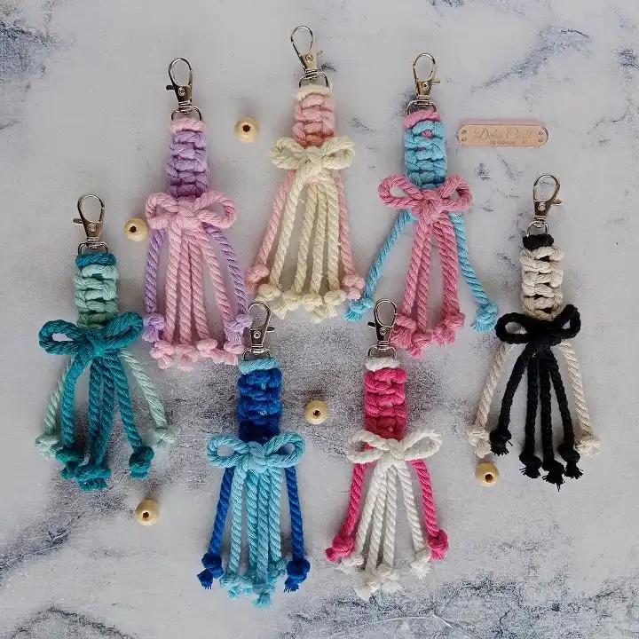 tassel macrame keychain