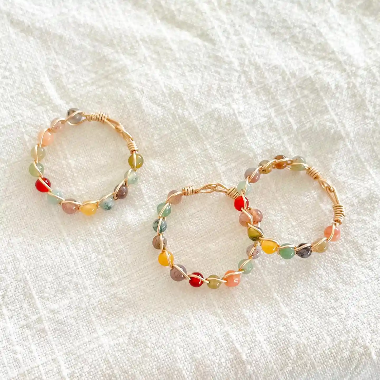 wire rings wrapped